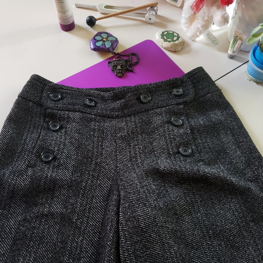 Max Studio Wide Leg Sailor Dress Pants Trousers Size 8